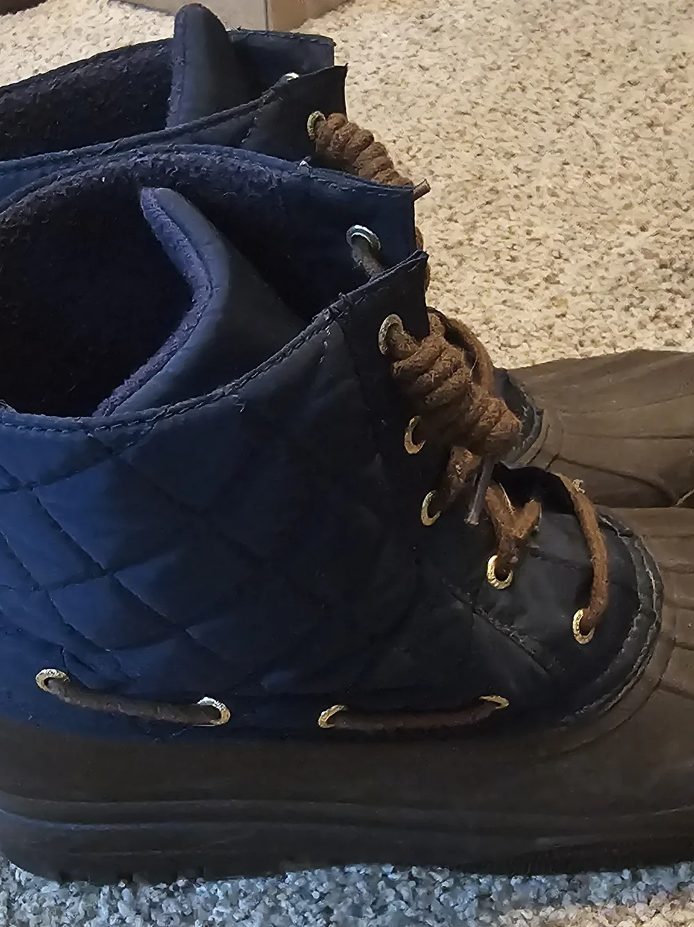 Sperry Navy and Brown Women's Boots 11